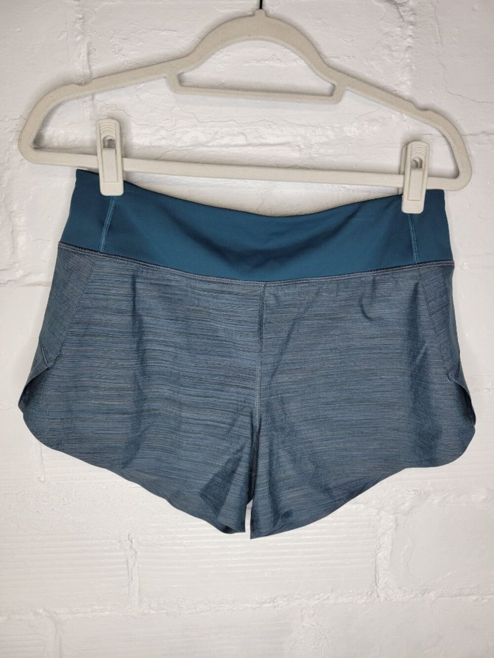 Athleta Women's Small Run With It Textured 3.5" Short Blue Pull On Lined